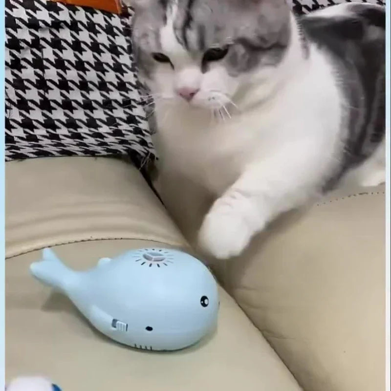 Electric Floating Ball Cat Toy – USB Rechargeable Interactive Kitten Training Toy
