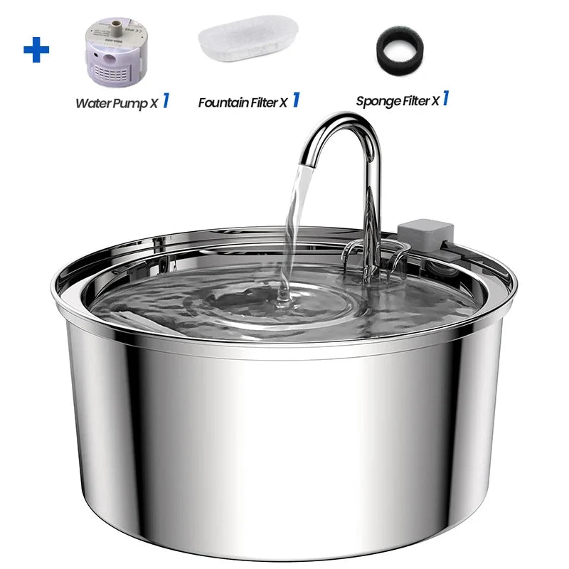 Automatic Cat Water Fountain – Intelligent Pet Water Dispenser with Filter | Ultra-Quiet Pump | 3.2L | For Cats & Dogs