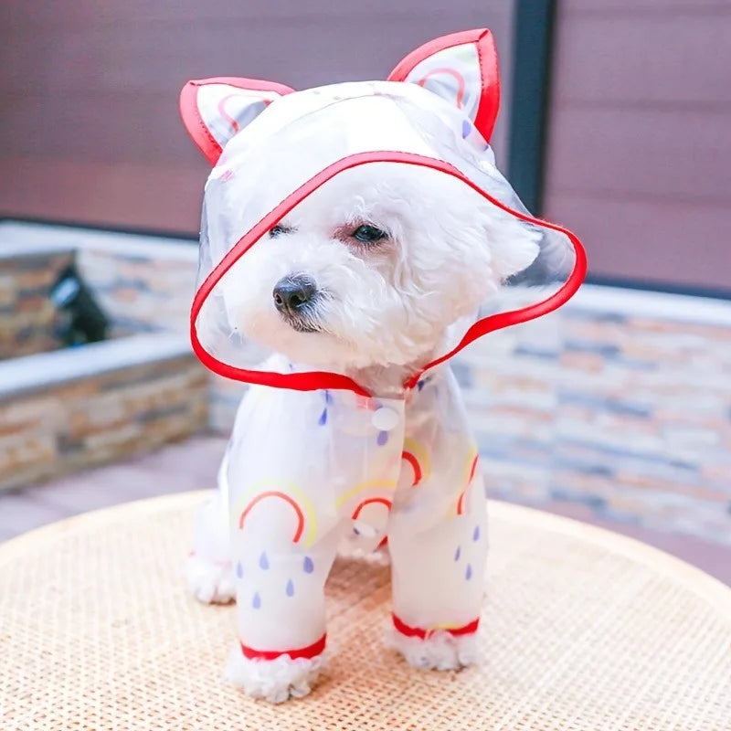 Waterproof Dog Raincoat – Hooded Pet Jacket for Small Dogs