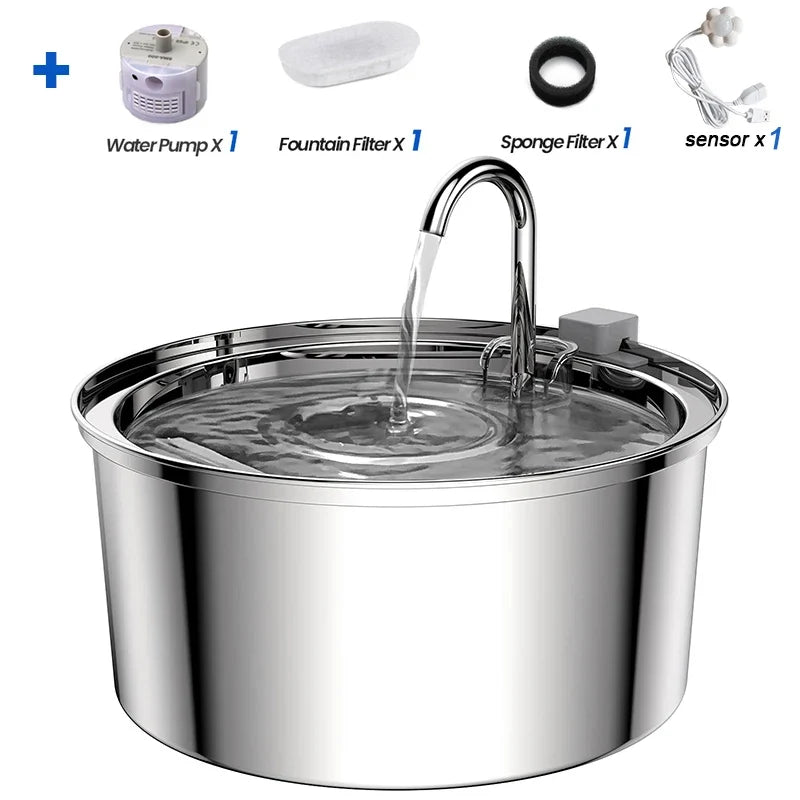 Automatic Cat Water Fountain – Intelligent Pet Water Dispenser with Filter | Ultra-Quiet Pump | 3.2L | For Cats & Dogs
