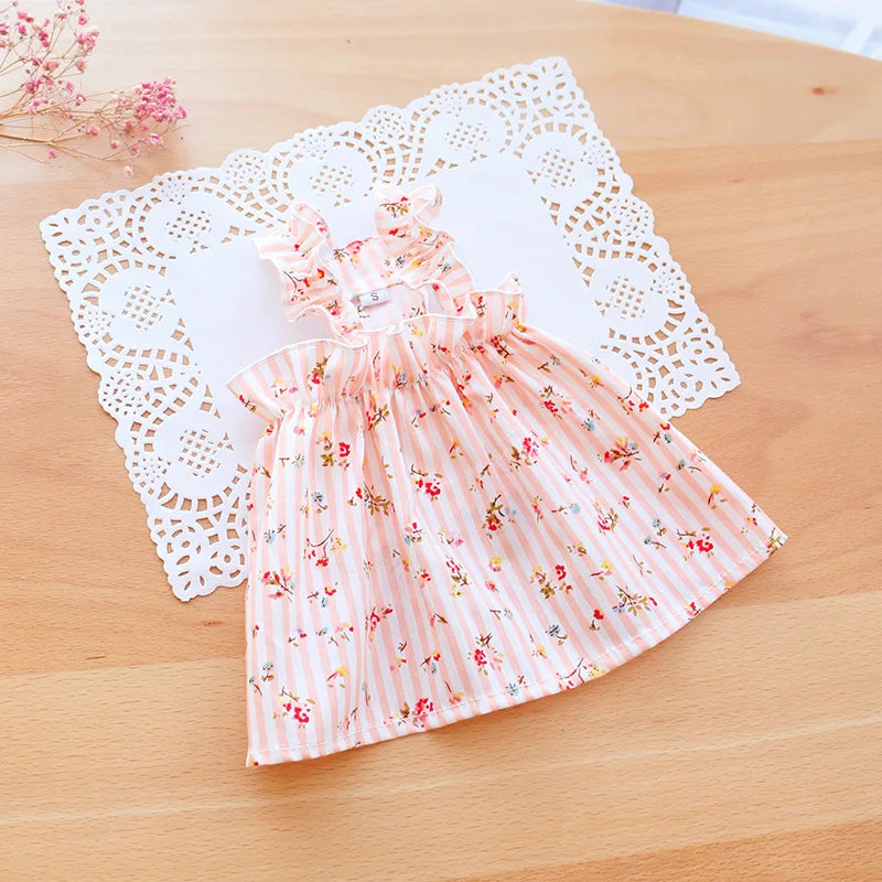 Floral Cat Suspender Skirt – Summer Cotton Pet Princess Dress for Sphynx, Kittens & Small Dogs | XS–XL