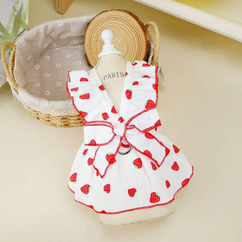 Dog Princess Dress – Cute Mesh Bow Lace Summer Pet Skirt for Small Dogs & Cats | Chihuahua Poodle Puppy Clothes