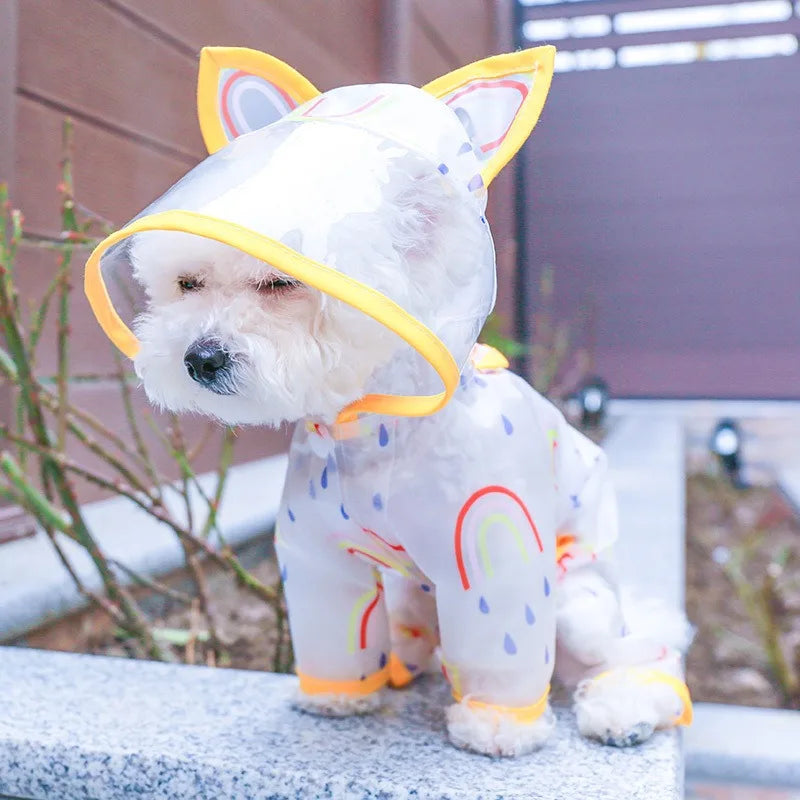 Waterproof Dog Raincoat – Hooded Pet Jacket for Small Dogs