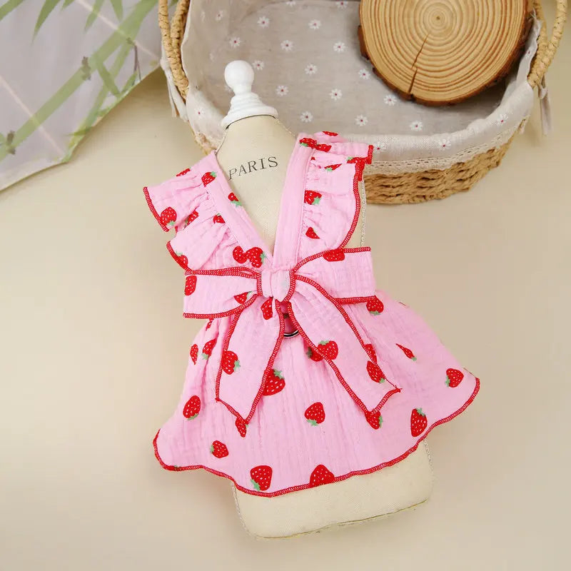 Dog Princess Dress – Cute Mesh Bow Lace Summer Pet Skirt for Small Dogs & Cats | Chihuahua Poodle Puppy Clothes