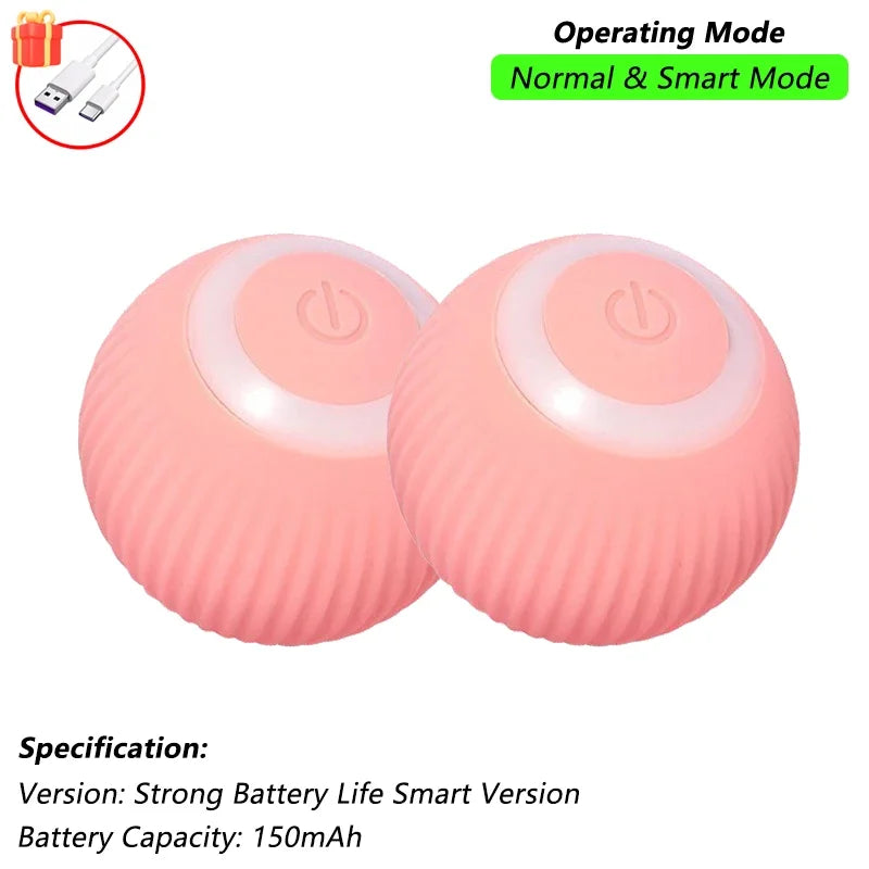 Smart Interactive Cat Ball Toy – Auto-Rolling with Tail, 3 Play Modes, Rechargeable | New Version