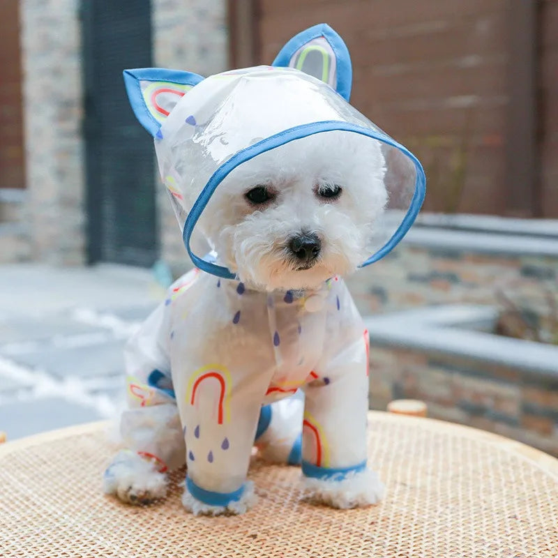Waterproof Dog Raincoat – Hooded Pet Jacket for Small Dogs