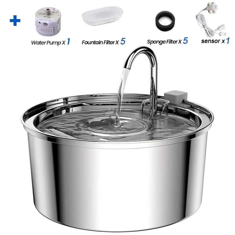 Automatic Cat Water Fountain – Intelligent Pet Water Dispenser with Filter | Ultra-Quiet Pump | 3.2L | For Cats & Dogs