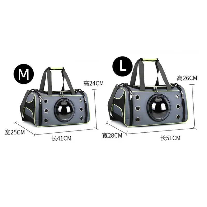 Breathable Pet Carrier Bag – Portable Cat & Dog Sling Backpack | Crossbody Handbag for Small Pets | 2 Sizes