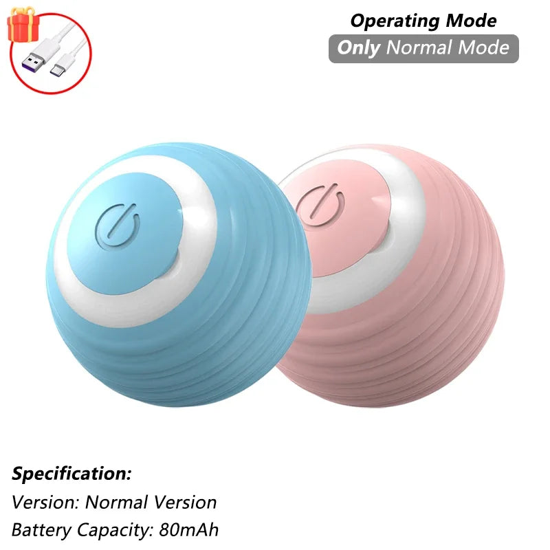 Smart Interactive Cat Ball Toy – Auto-Rolling with Tail, 3 Play Modes, Rechargeable | New Version