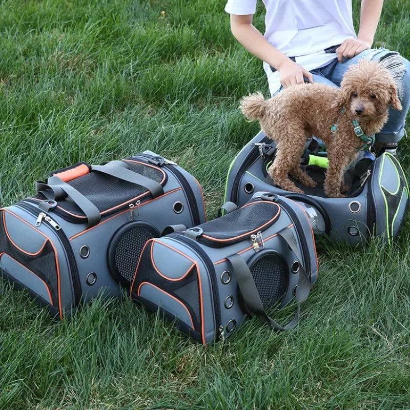 Breathable Pet Carrier Bag – Portable Cat & Dog Sling Backpack | Crossbody Handbag for Small Pets | 2 Sizes