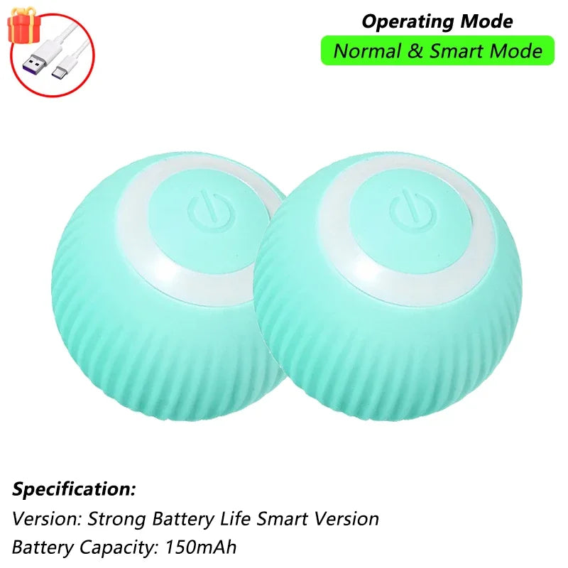 Smart Interactive Cat Ball Toy – Auto-Rolling with Tail, 3 Play Modes, Rechargeable | New Version