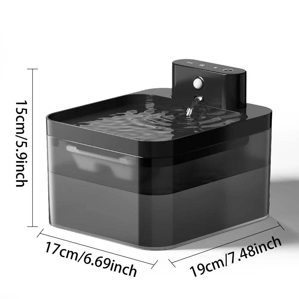 Smart Cat Water Fountain – 2.2L Wireless Charging with Motion Sensor & Filter | Automatic Pet Water Dispenser for Cats & Dogs