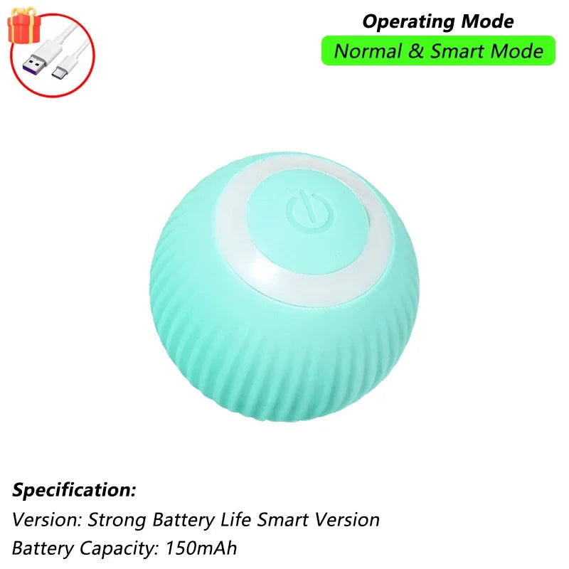 Smart Interactive Cat Ball Toy – Auto-Rolling with Tail, 3 Play Modes, Rechargeable | New Version