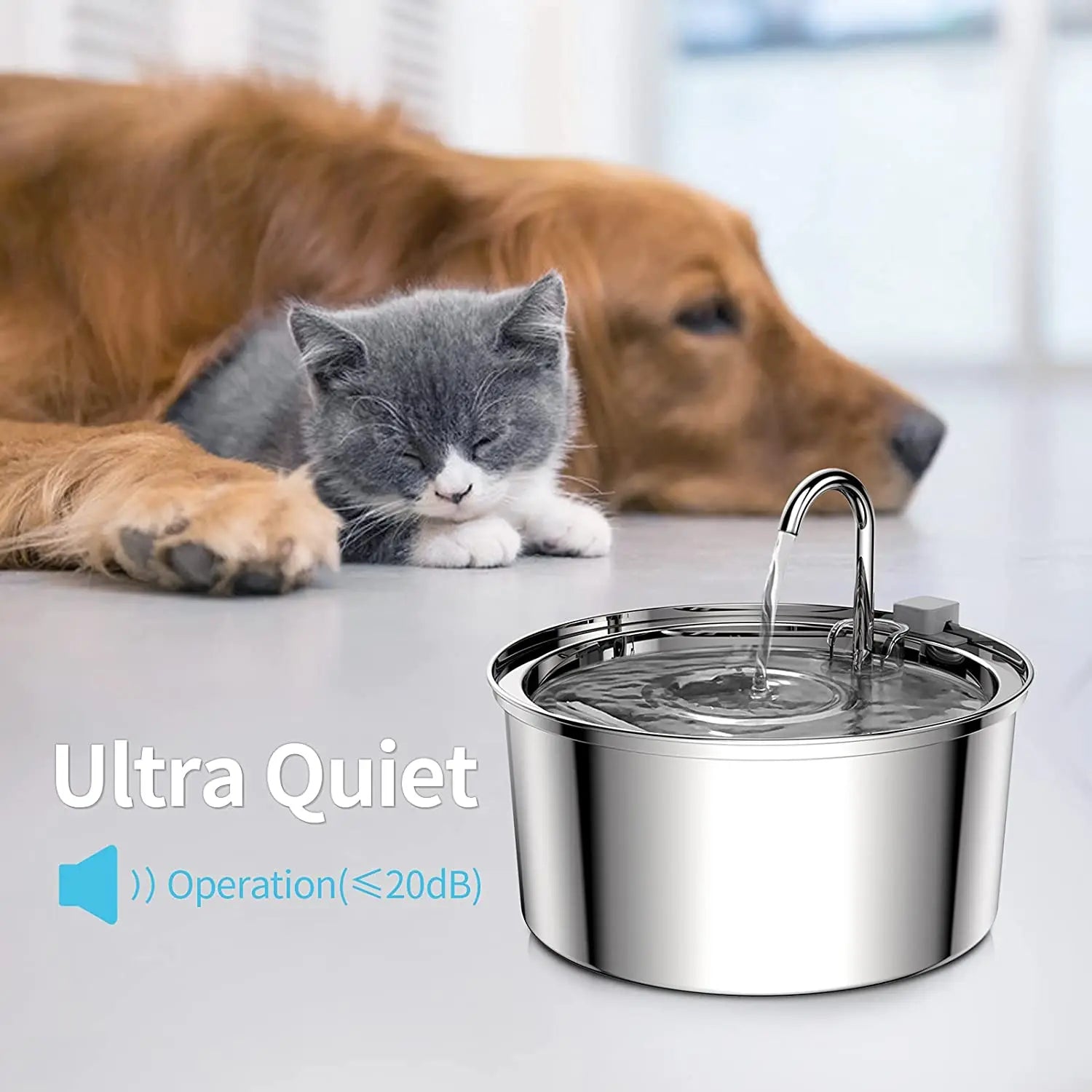 Automatic Cat Water Fountain – Intelligent Pet Water Dispenser with Filter | Ultra-Quiet Pump | 3.2L | For Cats & Dogs
