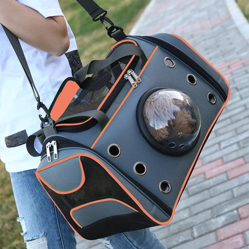 Breathable Pet Carrier Bag – Portable Cat & Dog Sling Backpack | Crossbody Handbag for Small Pets | 2 Sizes