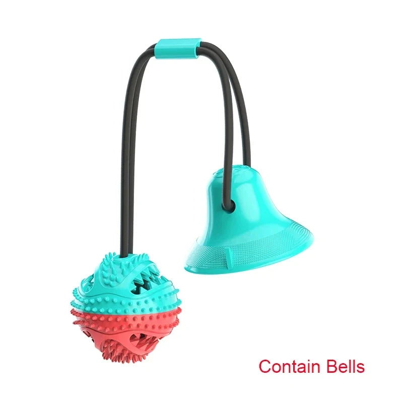 Large Dog Chew Ball Toy with Suction Cup & Rope – Interactive Slow Feeder, Teeth Cleaning Toy for Husky, Alaska & Large Breeds