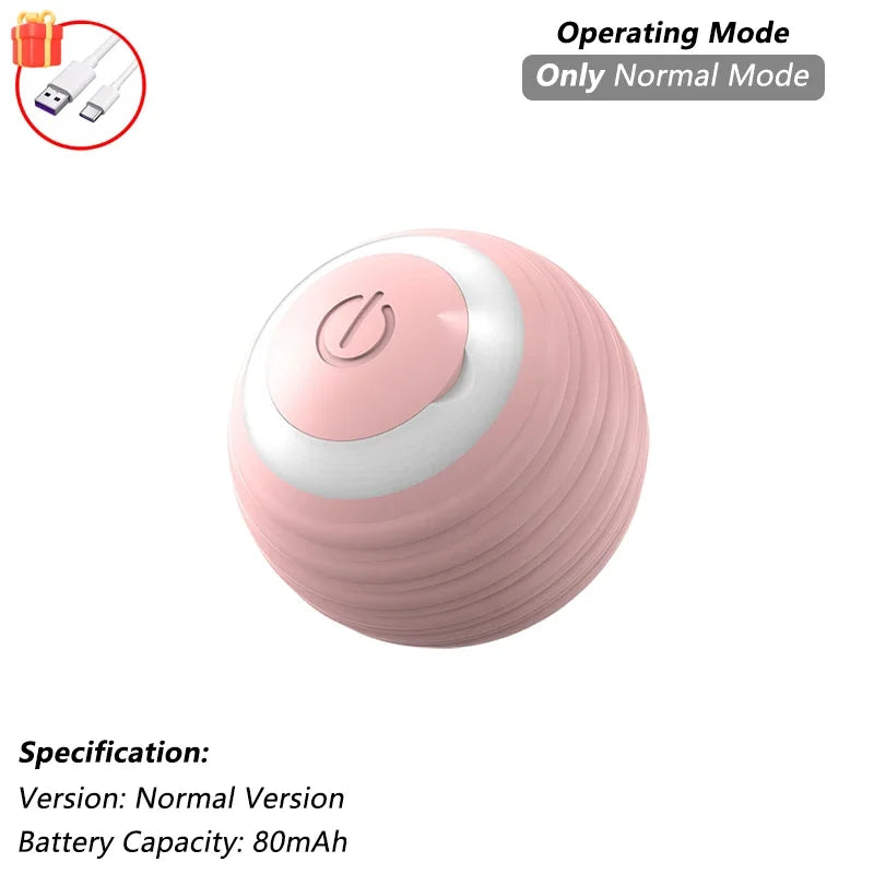 Smart Interactive Cat Ball Toy – Auto-Rolling with Tail, 3 Play Modes, Rechargeable | New Version